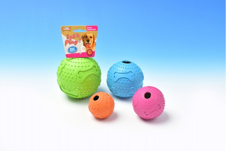 Rubber Bone-Print Maze Treat Ball 